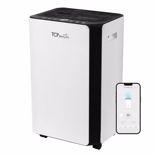 TCP Smart 20L Wi-Fi Dehumidifier with App Control and Continuous Drain, White – 1