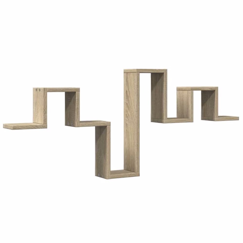 Berkfield Home Sonoma Oak Wall Shelf, Light Brown, W: 104.5 cm, D: 10 cm, H: 43 cm – 2