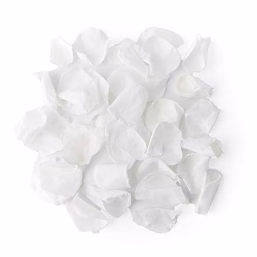 Shatchi White Silk Rose Petal Confetti for Wedding, Anniversary and Mother's Day Table Decorations, 400pcs – 4