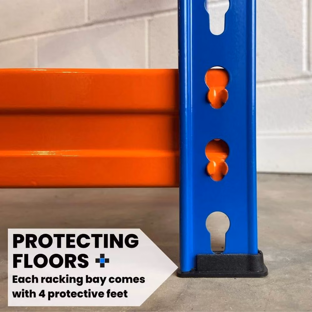 NESTLUNE 5-Tier Heavy Duty Garage Shelving Storage Unit in Blue, W/D/H: 180 x 52 x 150 cm – 6