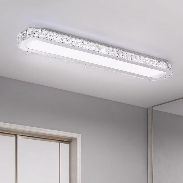 Garwarm Modern Luxury LED Ceiling Lamp in White with Remote Control and Dimmable Function – 1