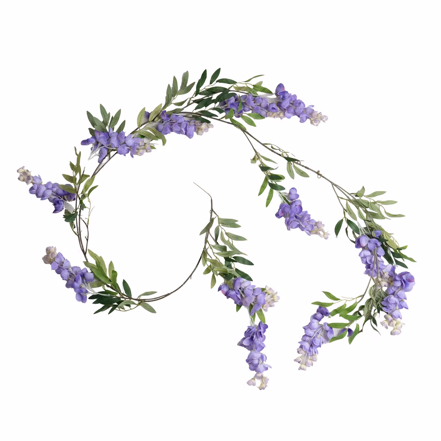 Scottish Everlastings Ltd Lilac Wisteria Floral Garland Pack of 2 – 2