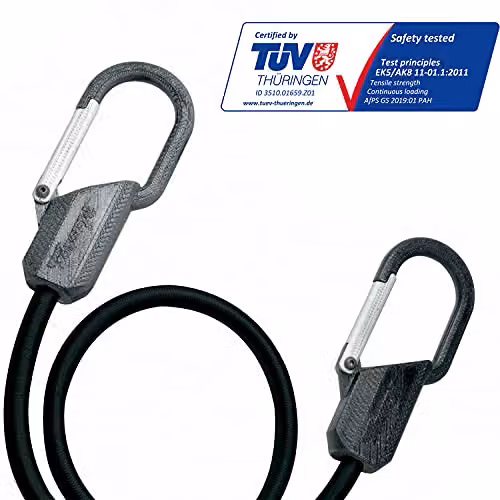 Master Lock Bungee Cord with Carabiner Clip, Black, 80 cm – 3