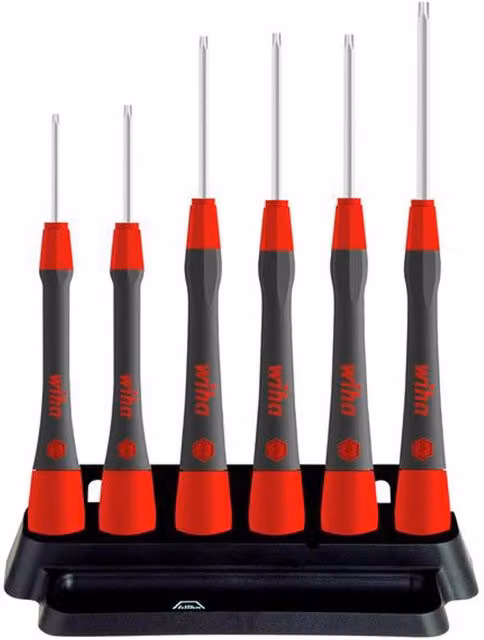 Wiha PicoFinish TORX Fine Screwdriver Set, 7 Piece, Red