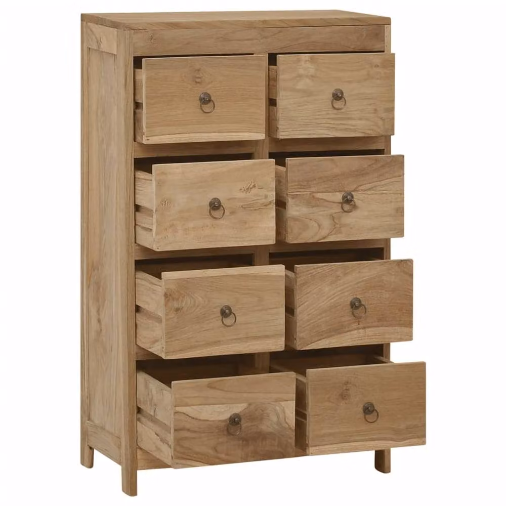 Berkfield Home Solid Wood Teak Chest of Drawers in Brown, W/D/H: 55 x 30 x 90 cm – 2