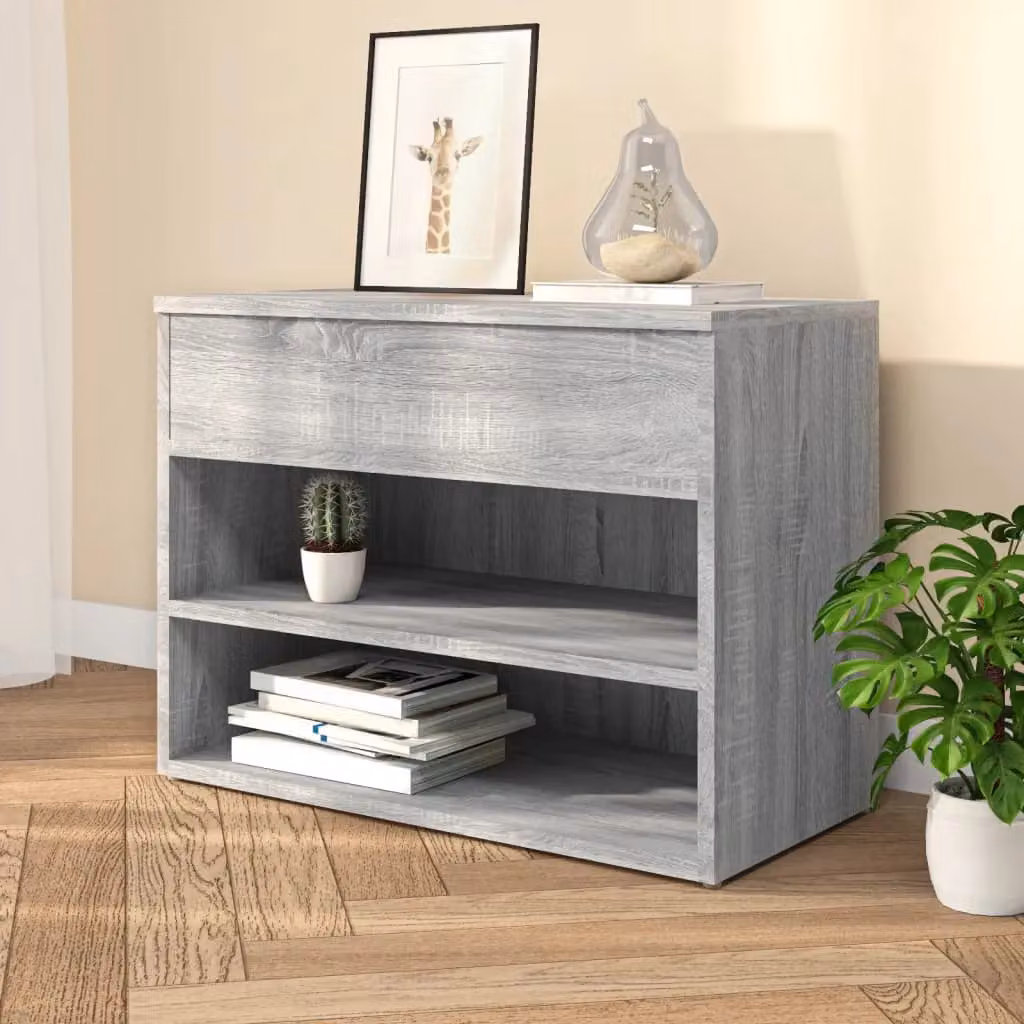 Berkfield Home Grey Sonoma Shoe Bench W/D/H: 60 x 30 x 45 cm – 2