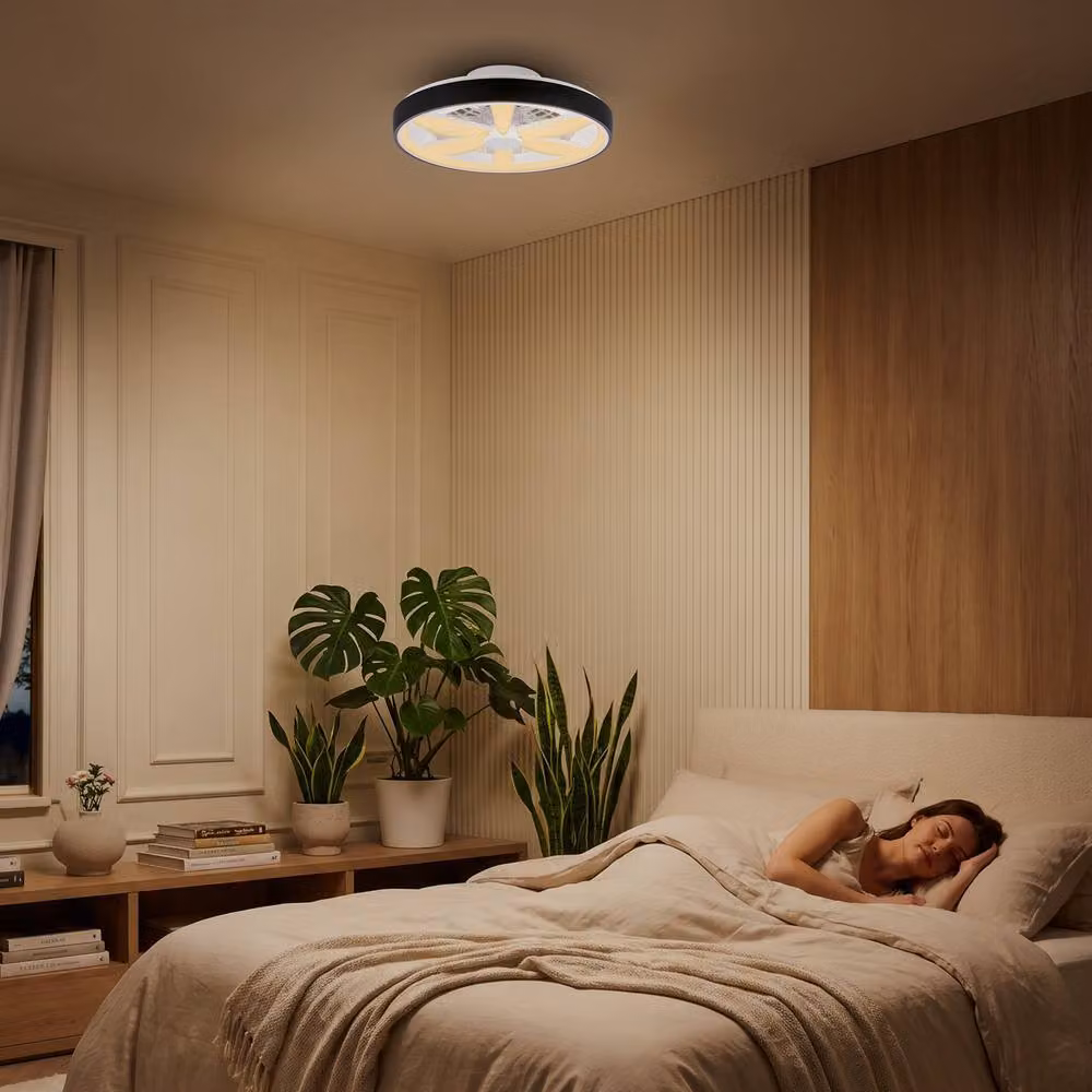 Briloner Black LED Ceiling Fan with Remote Control, Dimmable RGBIC Colour Changing Light and Timer – 2