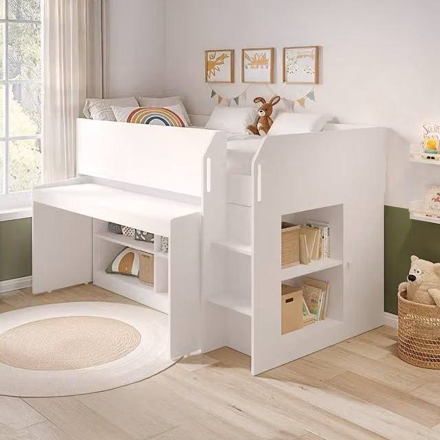 Flair Aiden Cabin Midsleeper Bed in White