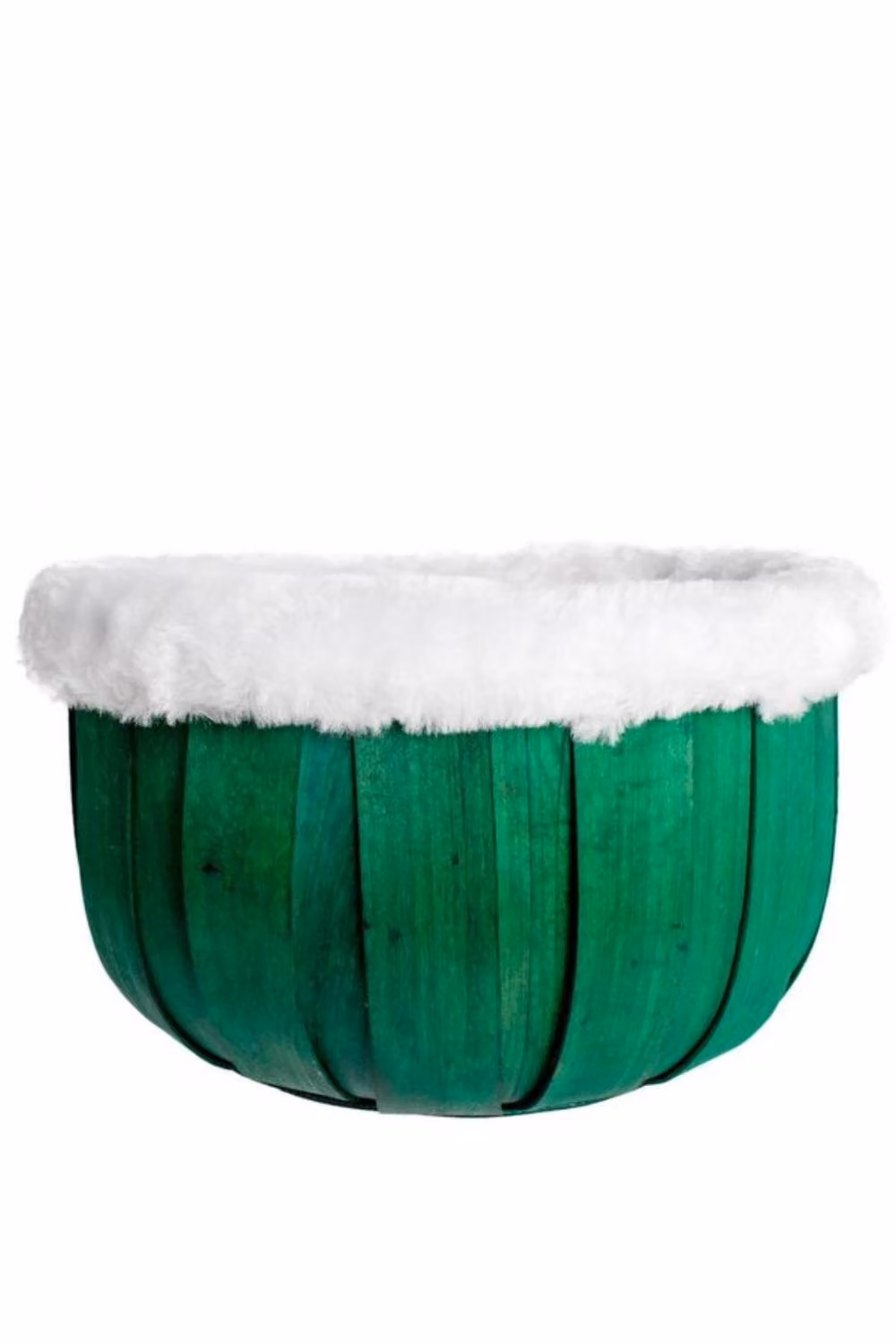 KDMD Modern Round Green Tabletop Planter with Fur Trim Baskets – 2