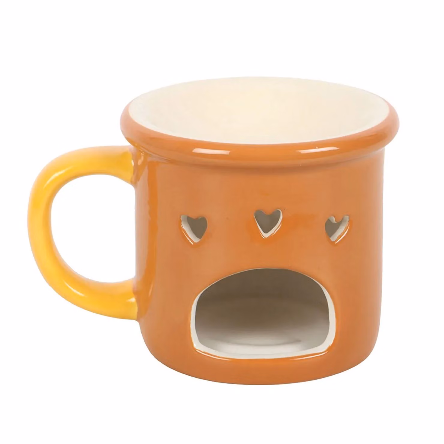 Something Different Pumpkin Spice & Everything Nice Ceramic Mug Oil Burner in Brown and Orange, H 13.5 cm x W 10.0 cm x D 9.0 cm – 2