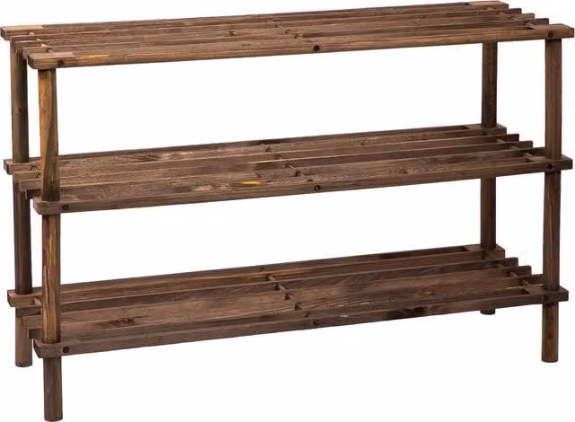 Innoteck Wooden Shoe Rack in Dark Oak Brown, Width: 48.4 cm