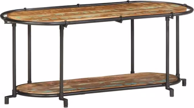 Berkfield Home Industrial TV Cabinet in Brown Reclaimed Solid Wood W/D/H: 100 x 42 x 40 cm