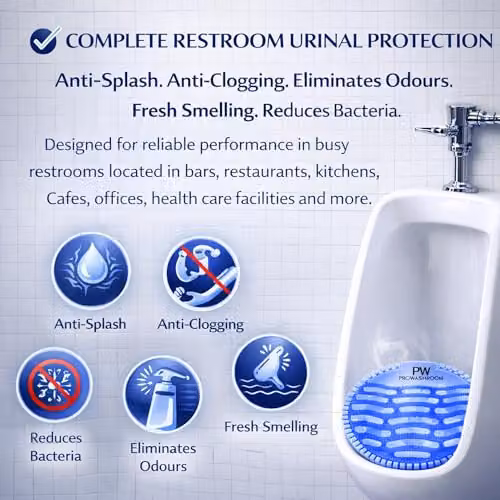 Pro Washroom Anti-Splash Urinal Mats, Pack of 10, Blue – 2