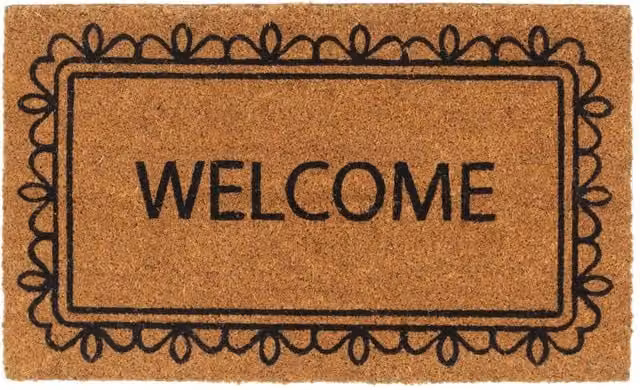 Berkfield Home Natural Coir Door Mat, Brown, W: 45 cm, D: 75 cm – 1