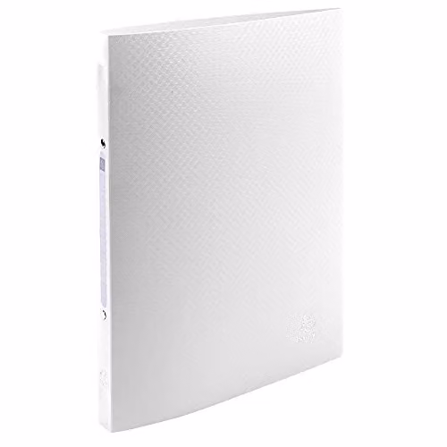 Exacompta White A4 Flexible Binder with OPAK Label and 2 Round 15 mm Rings, Spine Width: 2 cm, W/D/H: 32 x 25 cm – 1