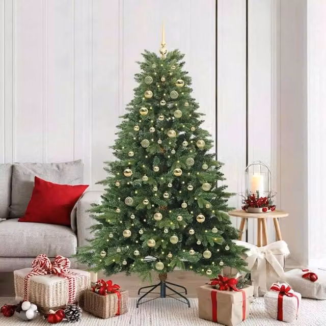 Berkfield Home Artificial Green Christmas Tree with 300 LEDs, Height: 180 cm – 1