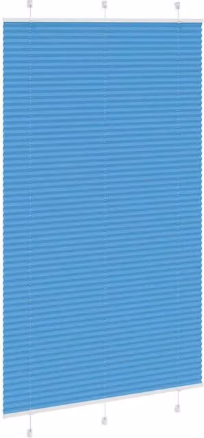 Berkfield Home Single Pleat Blue Polyester Fabric Blind W: 120 cm, H: 200 cm – 1