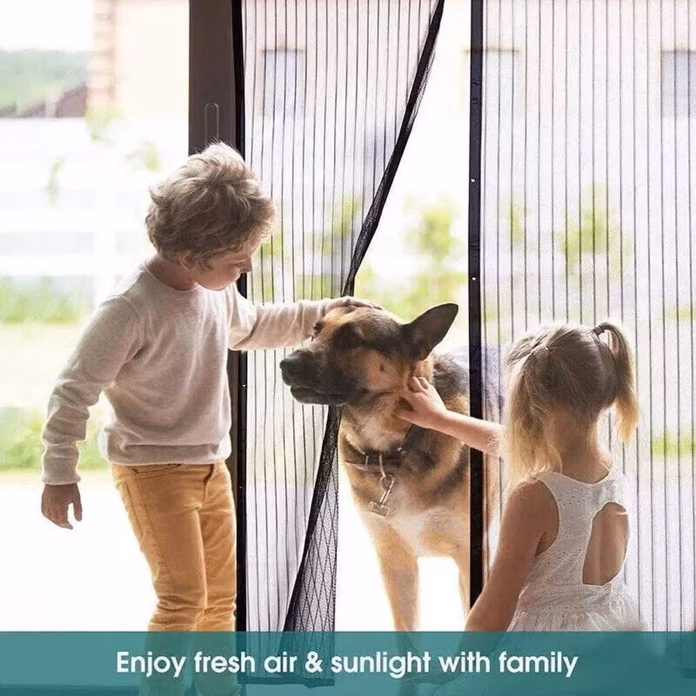 FLAVORA Magic Magnetic Mesh Curtain Door in Black – 4