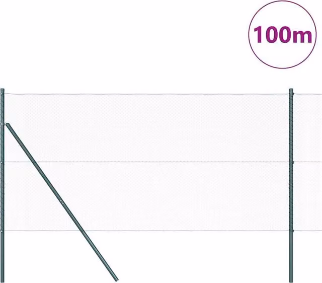Berkfield Home Green Steel Hexagon Fence, H: 120 cm x W: 100 m – 1