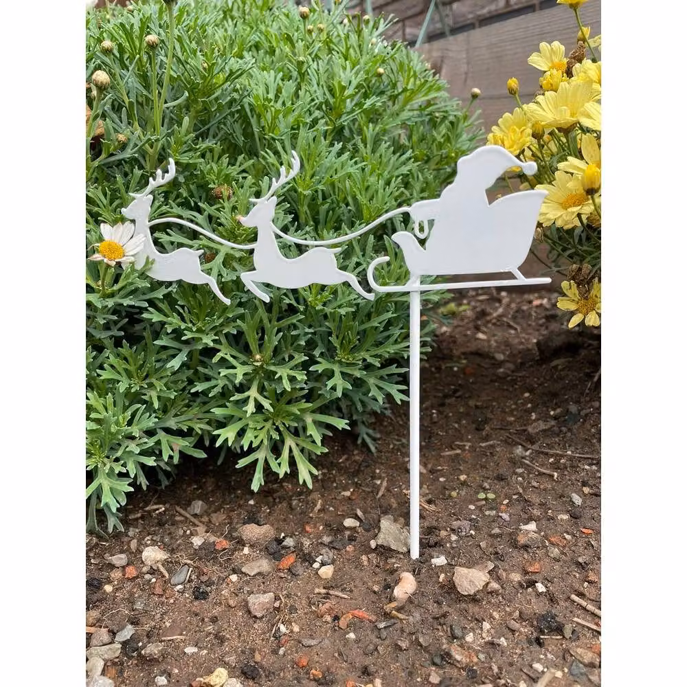 Poppyforge Angel Christmas Garden Art Pot Pins, Pack of 3, White, H: 25 cm – 2