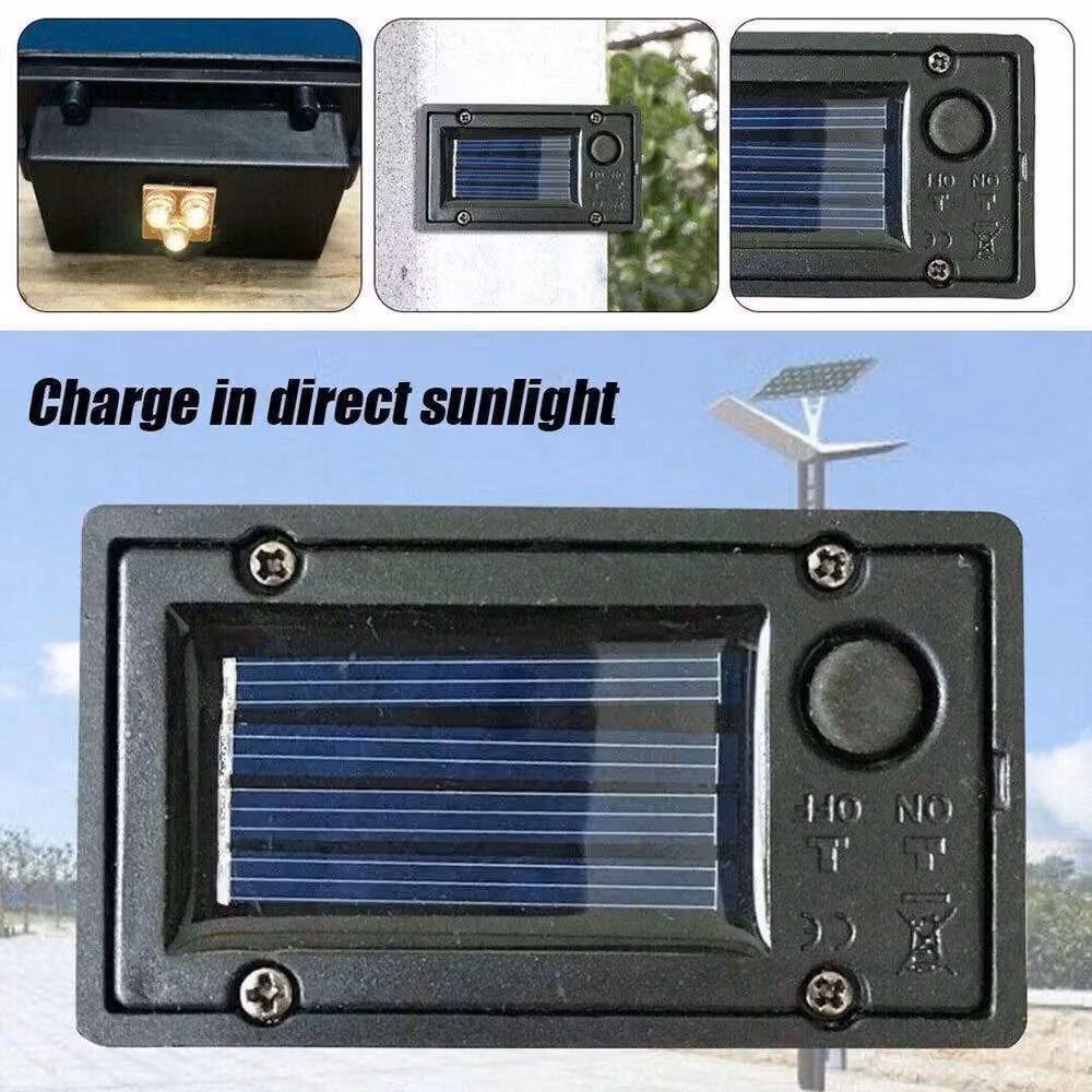 Kelvenix 2-Pack Solar Powered Replacement Rectangular LED Light Boxes in Black with Warm White Light – 4