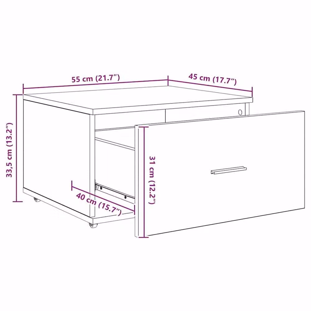 Berkfield Home Industrial Medium Drawer Cabinet in Concrete Grey – 4