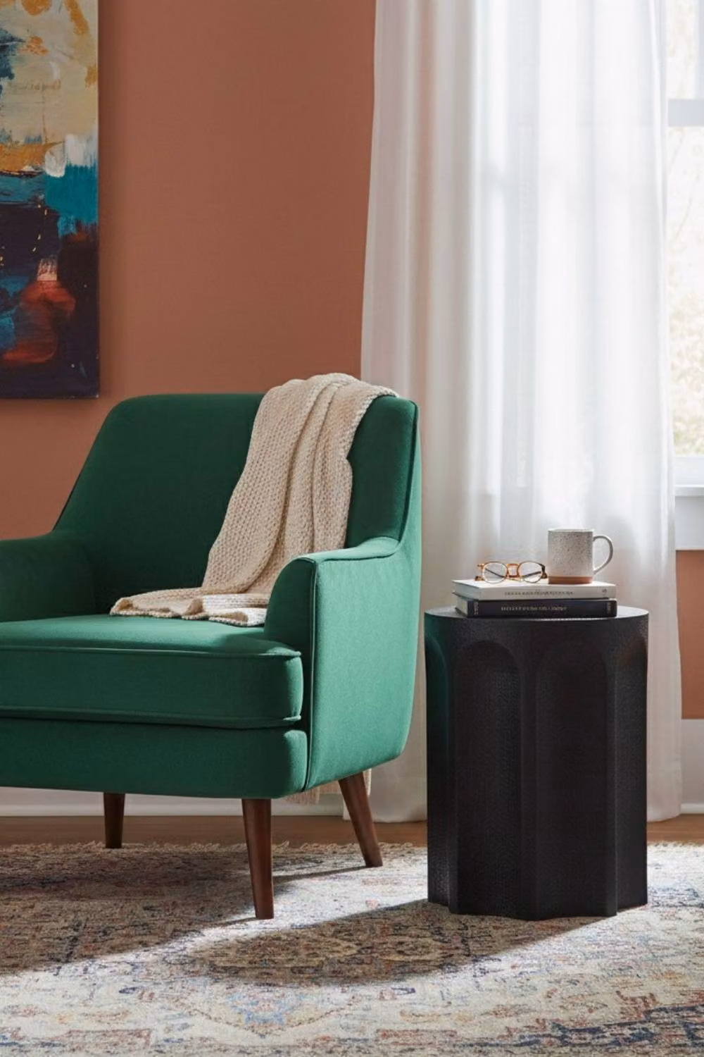 IH Design Otis Multi Arch Side Table in Black, W/D/H: 40 x 40 x 55 cm – 3