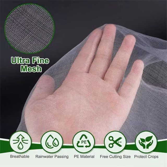 Nordara White Fine Mesh Garden Netting for Protecting Plants from Birds and Insects, 3 x 10 m – 1