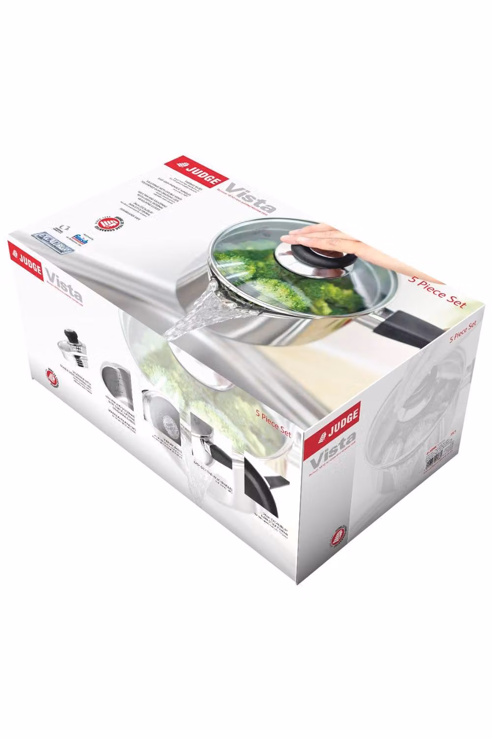Judge Vista Stainless Steel Draining Cookware Set, 5 Pieces, Silver – 3