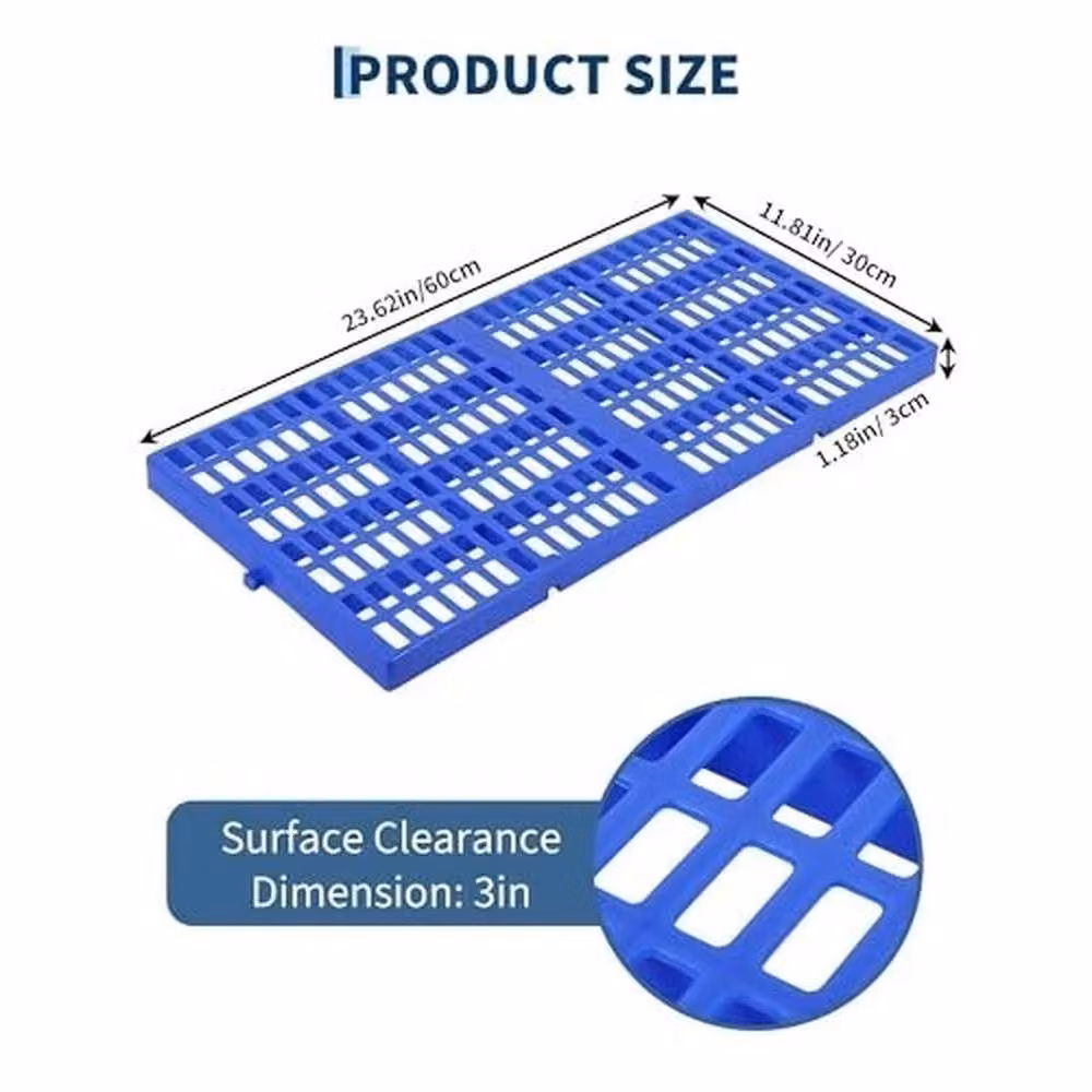 VOGREX Heavy Duty Blue Plastic Floor Pallets, 6 Pack – 2