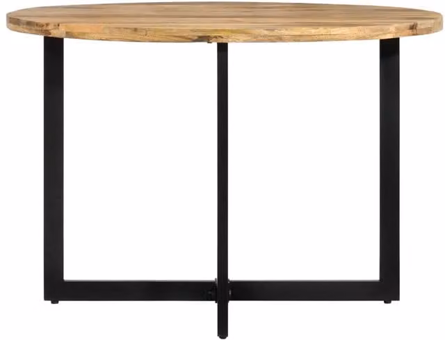 Berkfield Home Rectangular Mango Wood Dining Table in Brown, W: 110 cm, D: 75 cm – 1