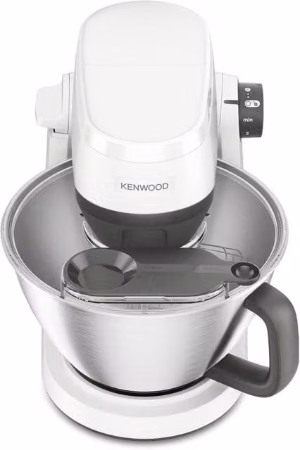 Kenwood MultiTasker Stand Mixer in White with Stainless Steel Components