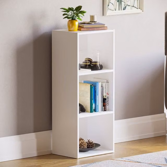 Vida Designs Oxford Cube 3 Tier Bookcase in White
