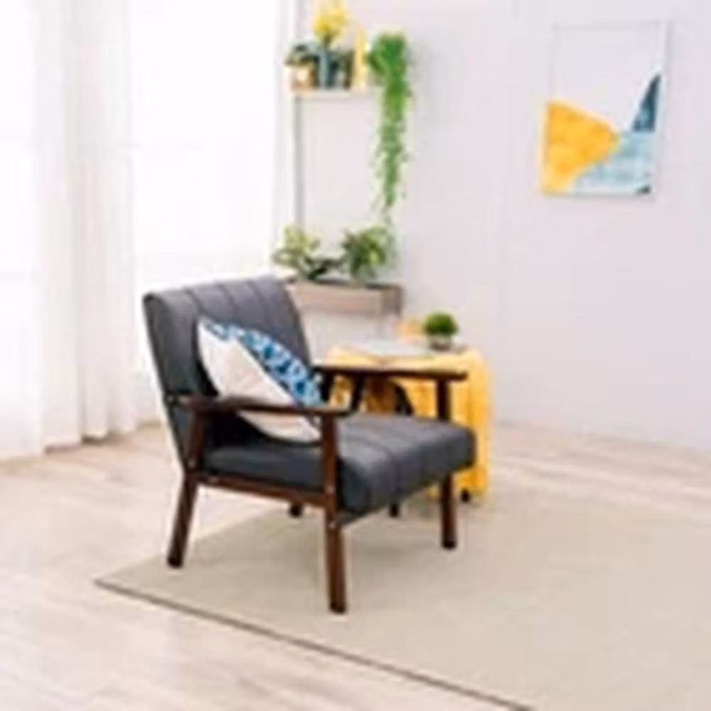 EONLION Modern Black Accent Armchair with Solid Wood Frame – 2