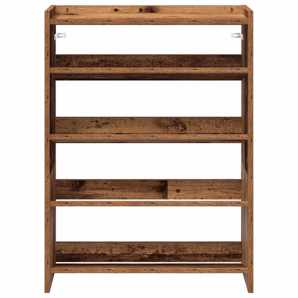 Berkfield Home Shoe Rack in Old Wood Brown, W/D/H: 60 x 25 x 81 cm – 3