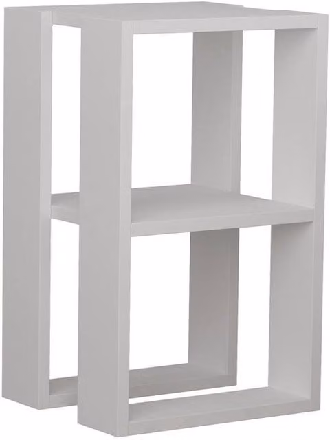 CALICOSY Lorrie White Bedside Table, H 55 cm x W 30 cm x D 30 cm – 1