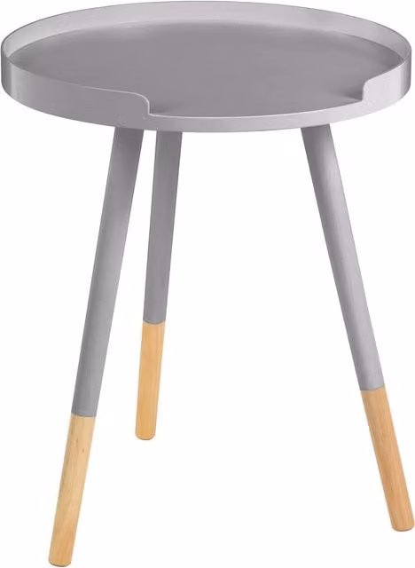Interiors by Premier Orsina Round Wooden Side Table in Grey