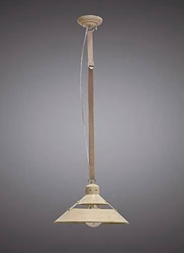 Netlighting Mantra M5431 Industrial Dome Ceiling Pendant, Sand Metal and Beige – 2