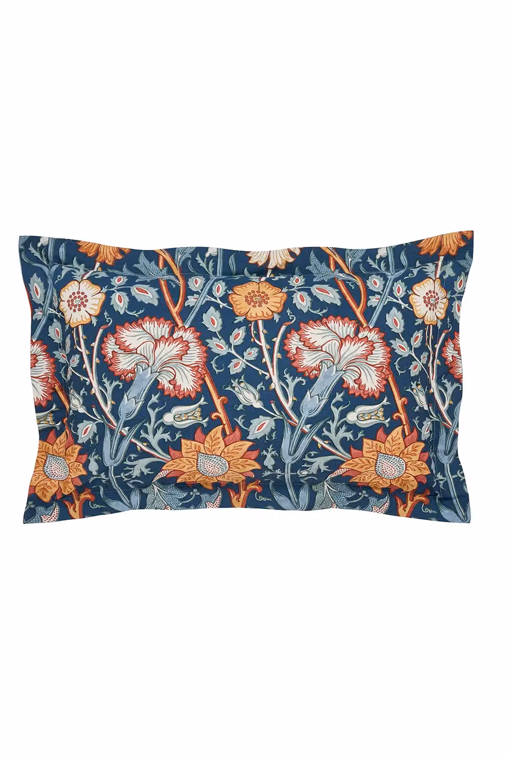 Morris & Co Pink & Rose Floral Cotton Percale Duvet Cover and Pillowcase Set in Petrol and Pink, W: 140 cm, L: 200 cm – 3