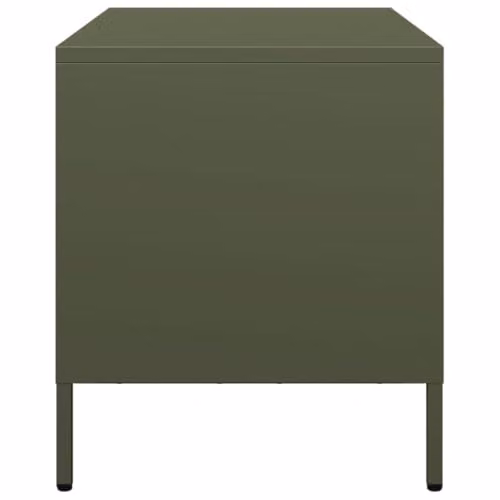 vidaXL Industrial Metal TV Cabinet in Matt Green, W: 68 cm, D: 39 cm, H: 43.5 cm – 5