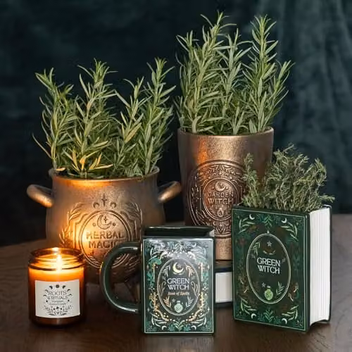 Something Different Wholesale Green Witch Book Shaped Ceramic Mug, 450ml, Green – 3