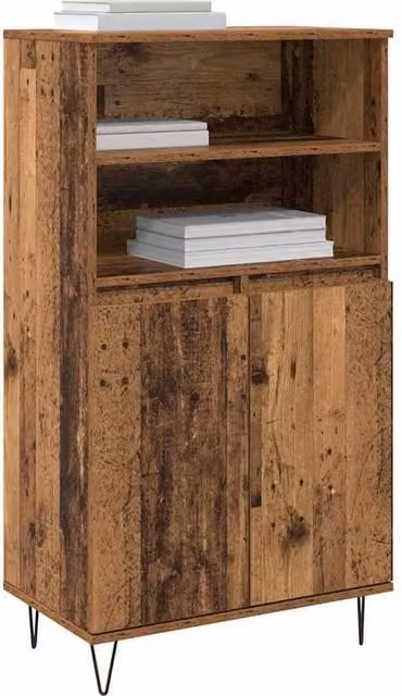 Berkfield Home Brown Highboard with Internal Shelves and Hinged Doors, W/D/H: 110 x 60 x 36 cm – 1