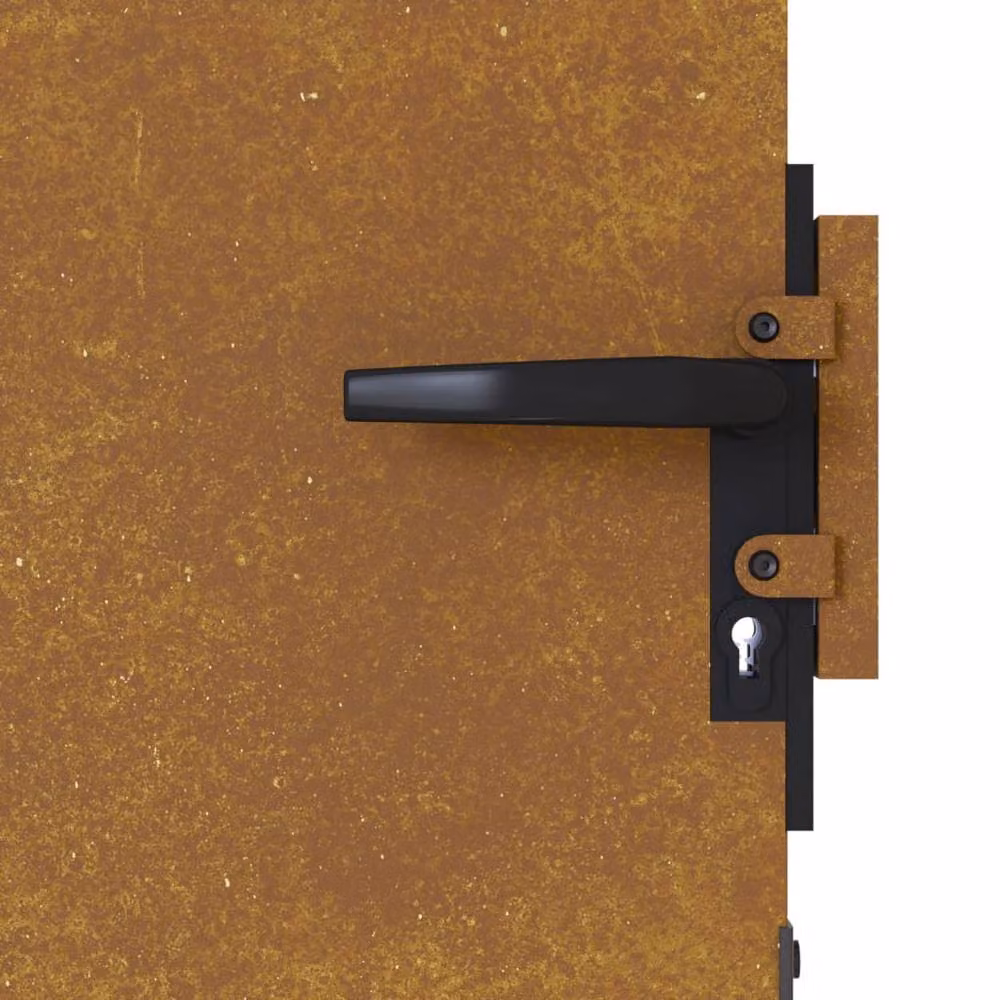 Berkfield Home Corten Steel Garden Gate in Brown, W: 85 cm, H: 200 cm – 3