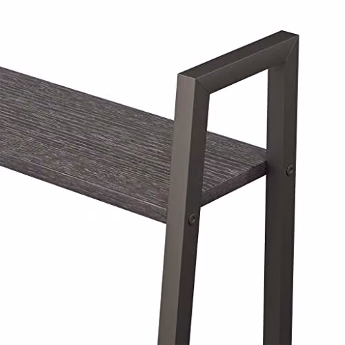 vidaXL 5-Tier Standing Metal Shelf in Black, H 174 x W 56 x D 35 cm – 4