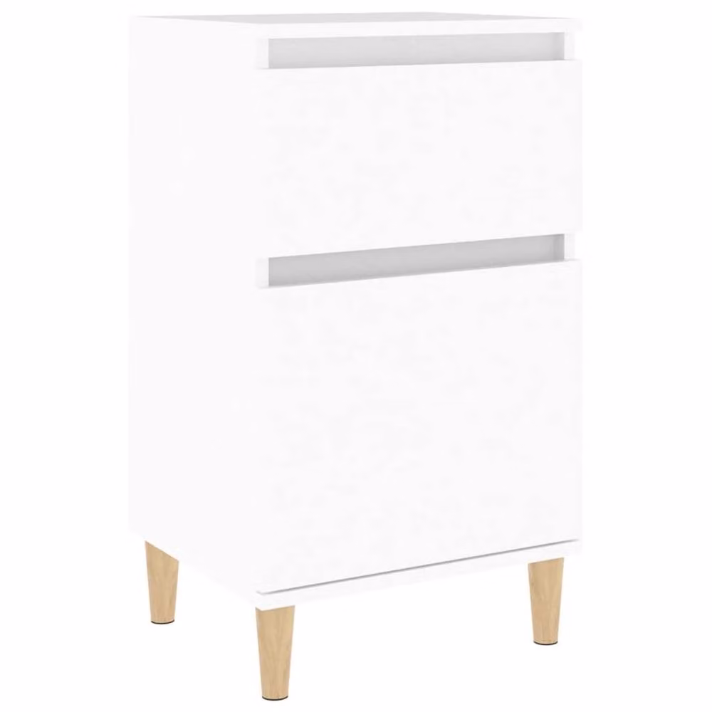 Berkfield Home Elegant Bedside Cabinet in White, W/D/H: 40 x 35 x 70 cm – 2