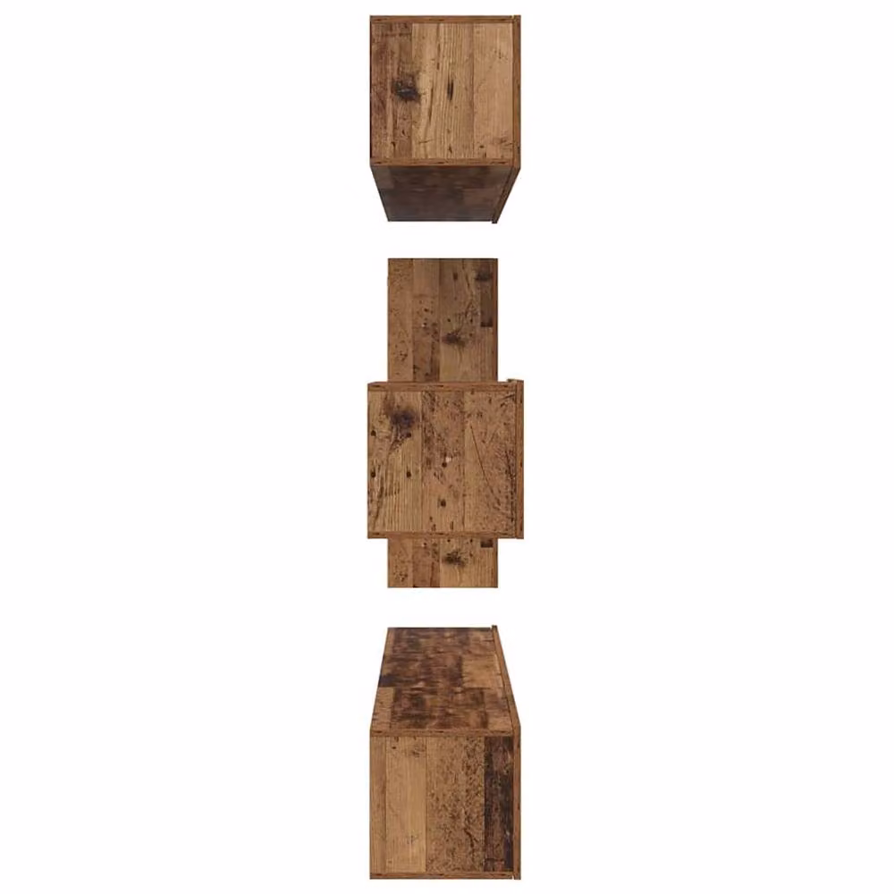 Berkfield Home 8-Piece Modern TV Cabinet Set in Brown Old Wood, W/D/H: 30.5 x 30 x 90 cm – 3