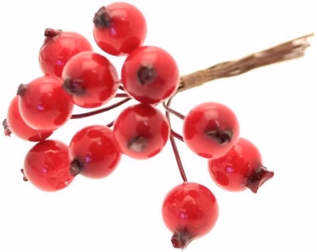 KDMD Red Berry Bunch Artificial Christmas Flowers, 10 Pack