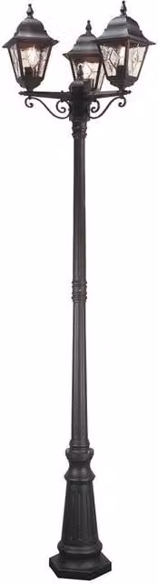 Netlighting Norfolk 3 Light Outdoor Garden Lamp Post in Black with IP43 Rating and E27 Socket – 1