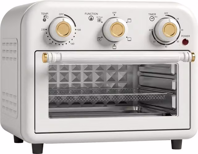 HOMCOM 12 L Air Fryer Toaster Oven with Convection Hot Air Function and Timer, White