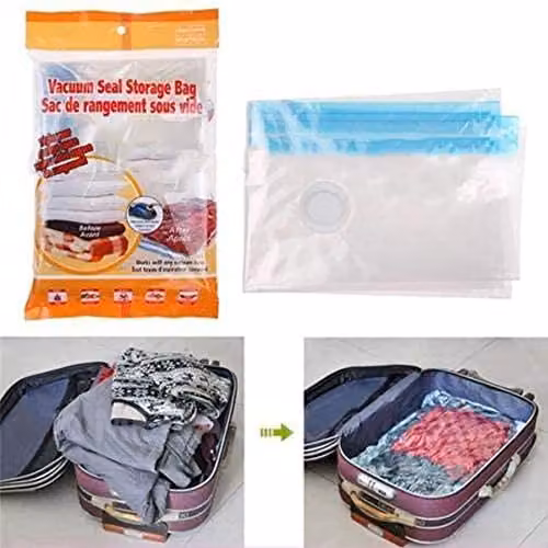 KAV Vacuum Storage Compression Bags, 12 Pack, Transparent, W: 70 cm x H: 100 cm – 2